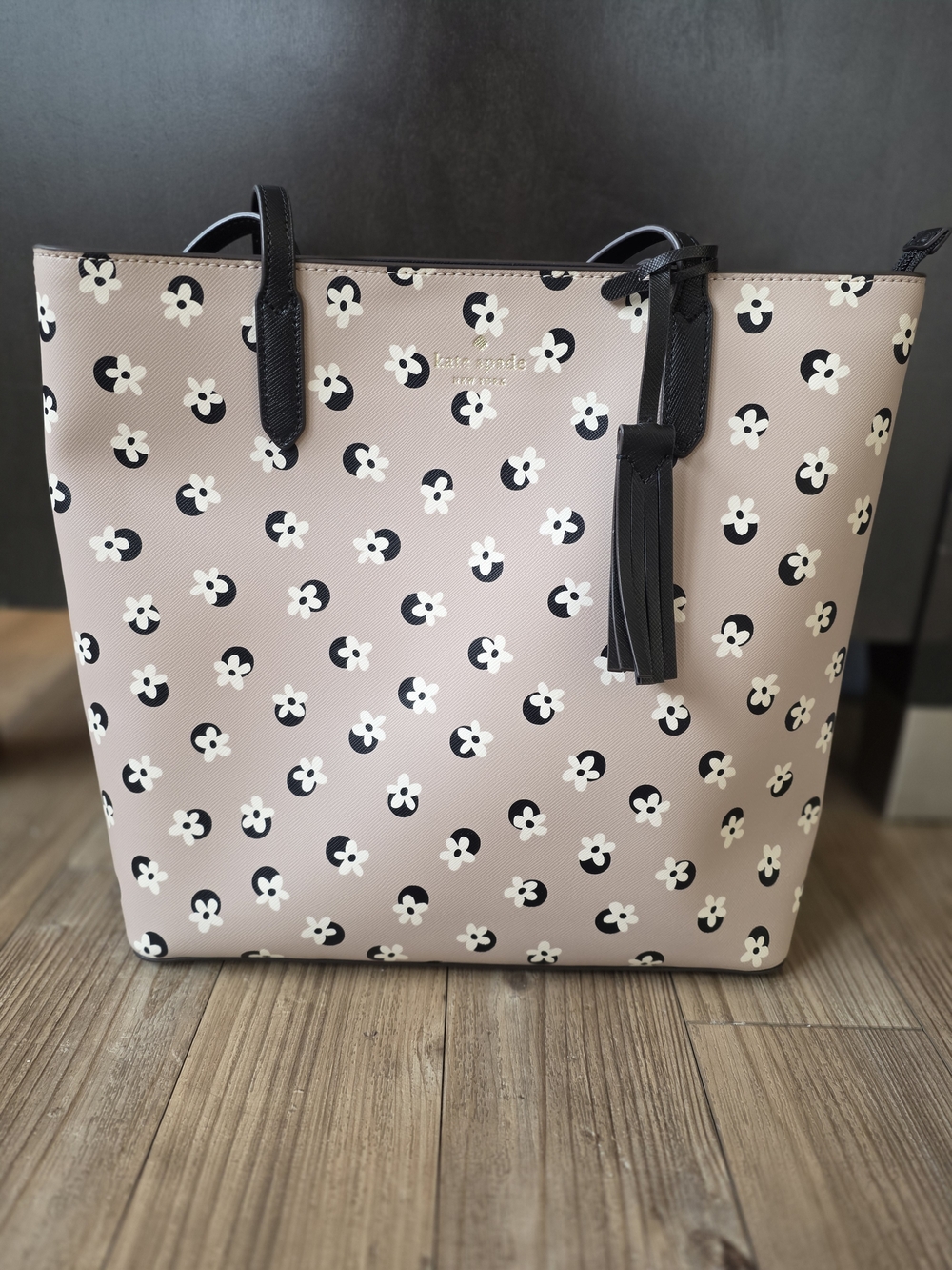 kate spade Jana Tote bag in a Neutral Multi floral polka dot print